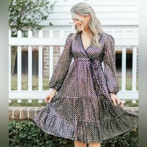 NWT Victoria Dunn Hilton Maxi Dress in Confetti